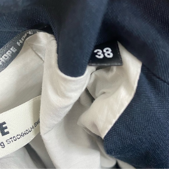 Hope by Ringstrand Söderberg Longline Cotton Blazer Trench Fine Coat Navy Medium - Picture 4 of 13